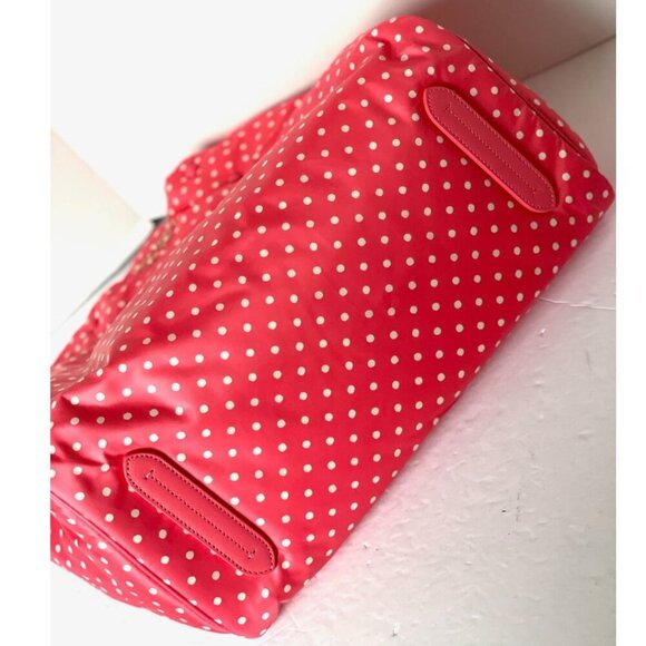 Kate Spade Everything Puffy Tote Dots Pink Nylon Leather Large Shoulder Bag - Picture 11 of 13